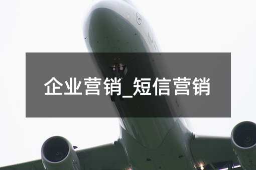 企業(yè)營(yíng)銷_短信營(yíng)銷