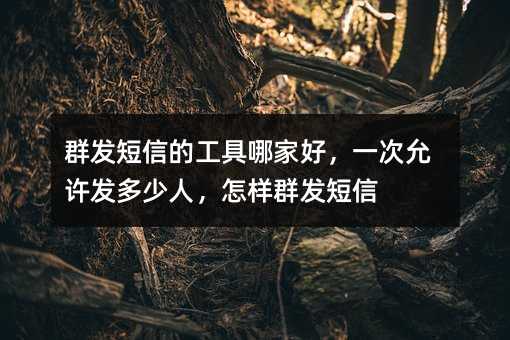 群發(fā)短信的工具哪家好,一次允許發(fā)多少人,怎樣群發(fā)短信