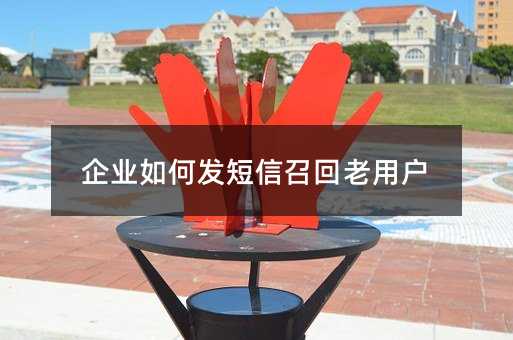 企業(yè)如何發(fā)短信召回老用戶
