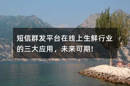 短信群發(fā)平臺在線上生鮮行業(yè)的三大應用,未來可期!