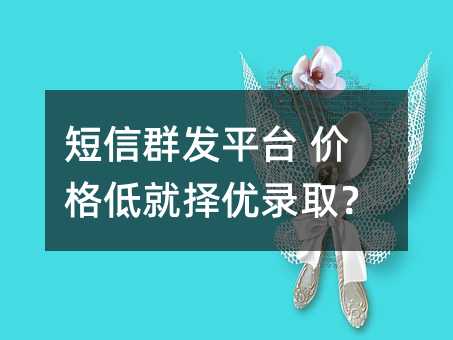 短信群發(fā)平臺(tái) 價(jià)格低就擇優(yōu)錄?
