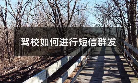 駕校如何進(jìn)行短信群發(fā)