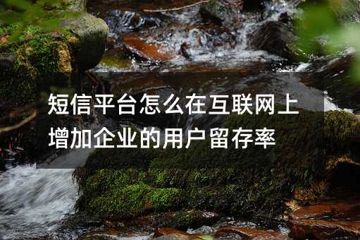 短信平臺怎么在互聯(lián)網(wǎng)上增加企業(yè)的用戶留存率