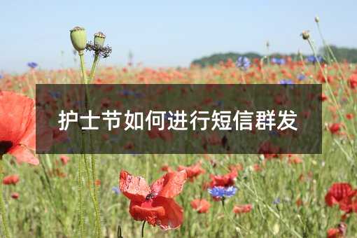 護(hù)士節(jié)如何進(jìn)行短信群發(fā)