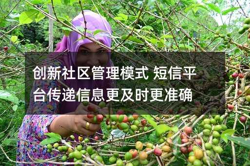 創(chuàng)新社區(qū)管理模式 短信平臺(tái)傳遞信息更及時(shí)更準(zhǔn)確