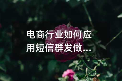 電商行業(yè)如何應(yīng)用短信群發(fā)做營(yíng)銷(xiāo)