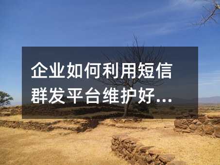 企業(yè)如何利用短信群發(fā)平臺維護(hù)好會員