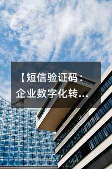 【短信驗(yàn)證碼:企業(yè)數(shù)字化轉(zhuǎn)型的信任基石】