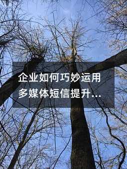 企業(yè)如何巧妙運用多媒體短信提升用戶運營效率