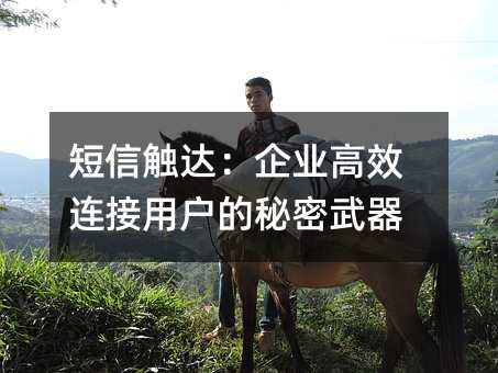 短信觸達:企業(yè)高效連接用戶的秘密武器
