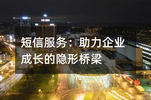 短信服務(wù):助力企業(yè)成長(zhǎng)的隱形橋梁