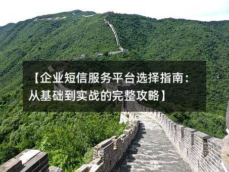 【企業(yè)短信服務(wù)平臺(tái)選擇指南:從基礎(chǔ)到實(shí)戰(zhàn)的完整攻略】