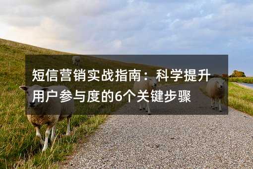 短信營銷實戰(zhàn)指南:科學提升用戶參與度的6個關鍵步驟