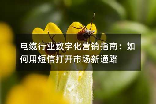 電纜行業(yè)數字化營銷指南:如何用短信打開市場新通路