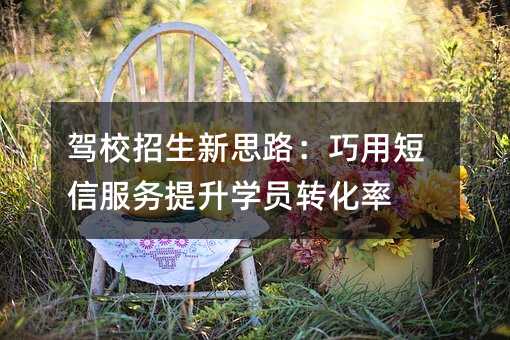 駕校招生新思路:巧用短信服務(wù)提升學(xué)員轉(zhuǎn)化率